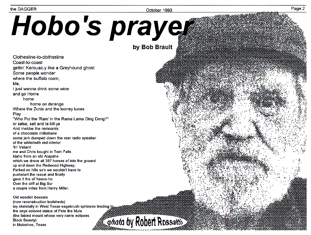 HOBO'S PRAYER, by Bob Brault